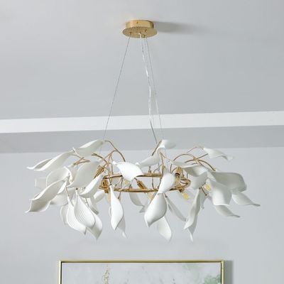 Cecilia Chandelier - Ceramic+Metal - Golden - D60xH120xW60 