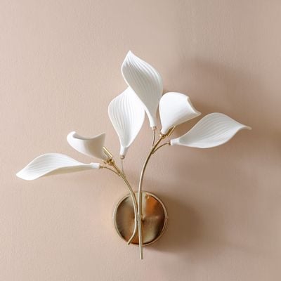 Cecilia 2-Light Wall Bracket - White/Gold - With 2-Year Warranty