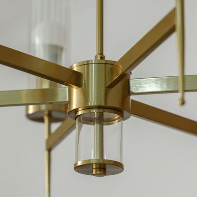 Viviana Chandelier - Metal Plated+Glass - Copper - D60xH53 