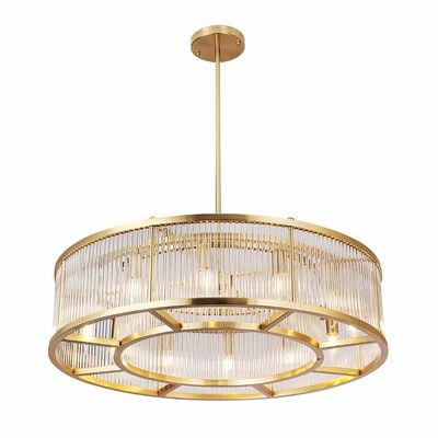 Camilia Chandelier Metal Plated+Glass D80Xh22Xh100 E14 Copper Md29094-12