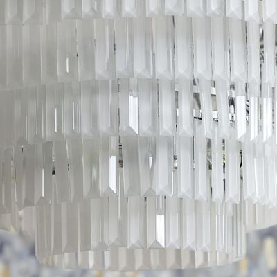 Kara Chandelier - Metal Plated+Glass - White/Chrome - D80xH68xH120 