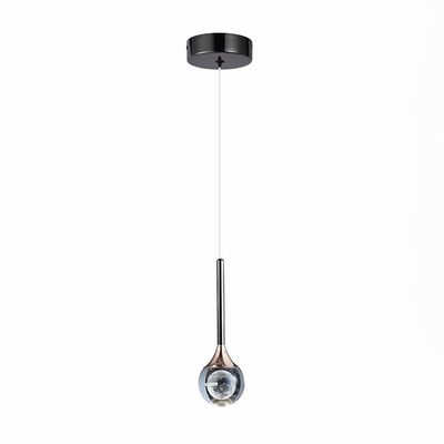 Enzo Single Pendant Ss + Alu+Crystal D76 Xh31X W27 Led Black/Clear Zl2564/Sp