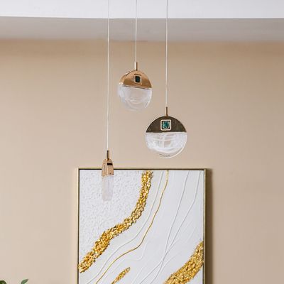 Alisse Pendant Ss + Alu+Crystal D30 Xh18X W30 Led Gold/Clear Zl2552/3P