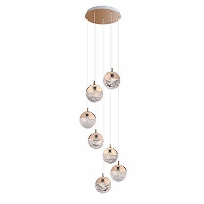 Alisse Chandelier Ss + Alu+Crystal D82 Xh16X W30 Led Gold/Clear Zl2552/7