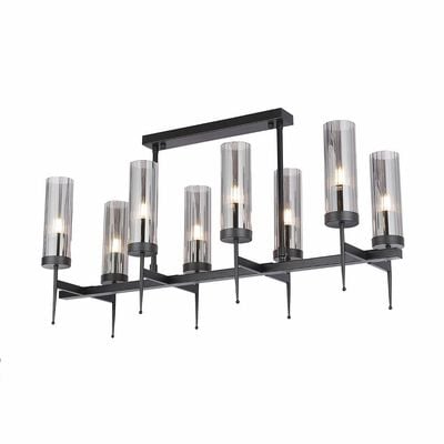 Viviana Chandelier Metal Plated+Glass L93Xh53 E27 Black Md29086-8L