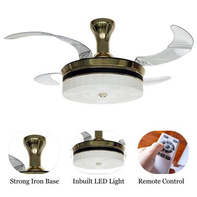 Baku Ceiling Fans with LED - Iron+Acrylic - Golden - 50 cm 