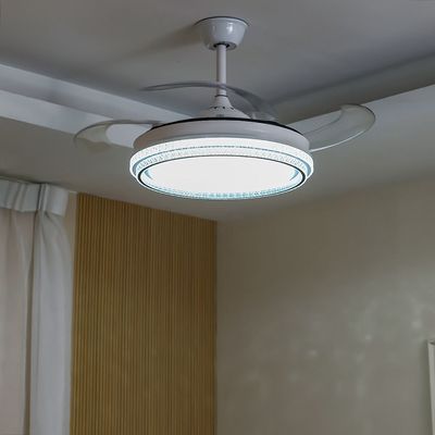 Masakan Ceiling Fan with LED - Iron - White - 10.6 cm 