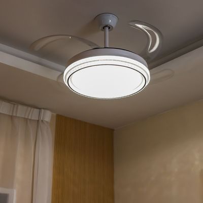 Masakan Ceiling Fan with LED - Iron - White - 10.6 cm 