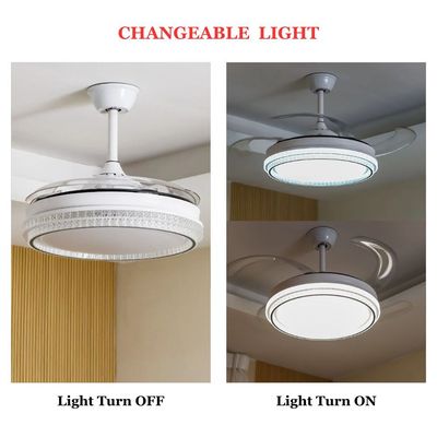 Masakan Ceiling Fan with LED - Iron - White - 10.6 cm 