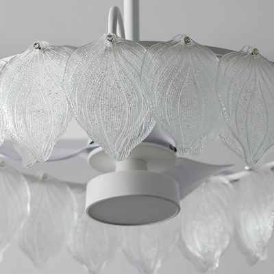 Masakan Ceiling Fan with LED - Iron - White - 10.6 cm 