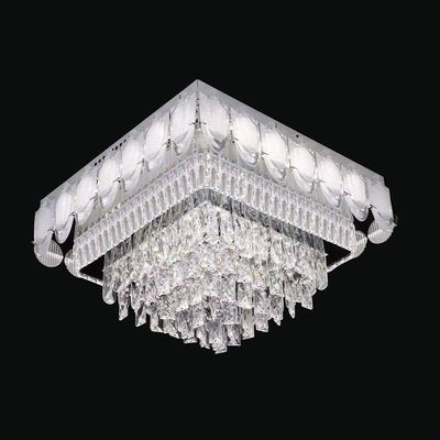 Talim LED Flushmount - Stainless Steel+Crystal+Acrylic - 60x60 cm 