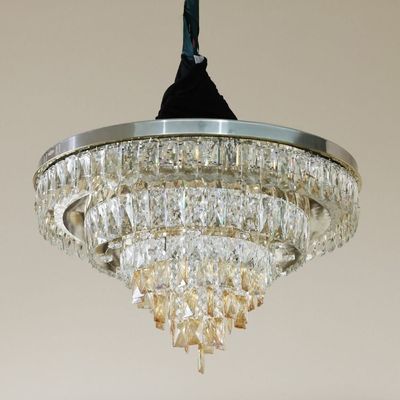 Talim LED Flushmount - Stainless Steel+Crystal+Acrylic - 60x60 cm 