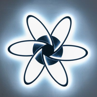 Ayrum LED Flushmount - Iron+Acrylic -  Black - 71 cm 