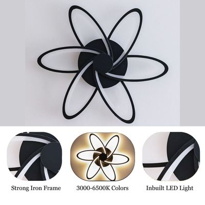 Ayrum LED Flushmount - Iron+Acrylic -  Black - 71 cm 