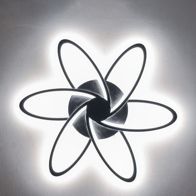 Ayrum LED Flushmount - Iron+Acrylic -  Black - 71 cm 