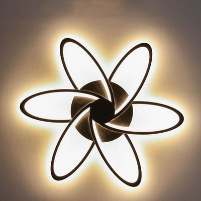 Ayrum Flushmounts Iron+Acrylic 71Cm Led Black 1878/6