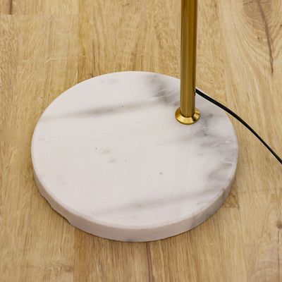 Hampton Metal+Marble Floor Lamp 30*H180 E27 Gold+White Fl1033