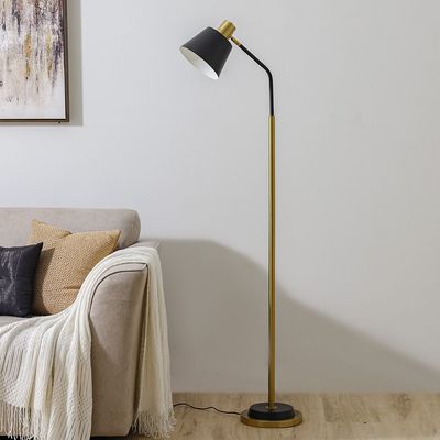 Hampton Metal Floor Lamp 25*H130 E27 Black+Gold Fl1038