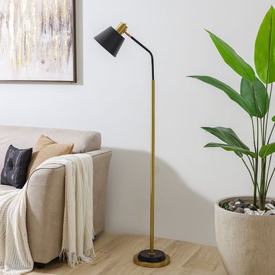 Hampton Metal Floor Lamp 25*H130 E27 Black+Gold Fl1038