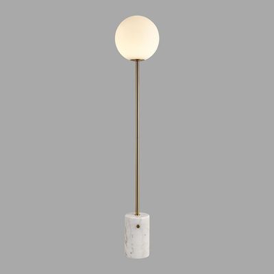 Hampton Metal+Glass Floor Lamp 20*H150 E27 Gold+White Fl1044