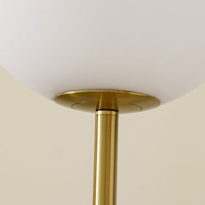 Hampton Metal+Glass Floor Lamp 20*H150 E27 Gold+White Fl1044