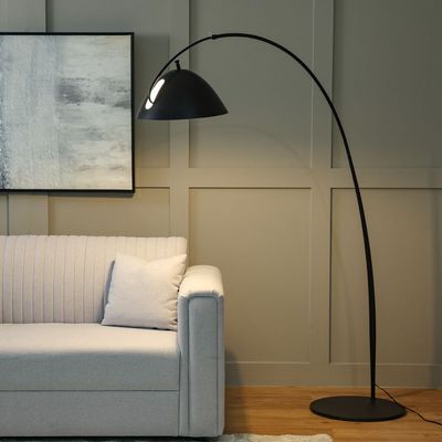 Hampton Metal Floor Lamp 30*H178 E27 Black Fl1045