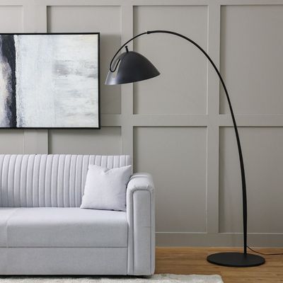 Hampton Metal Floor Lamp 30*H178 E27 Black Fl1045