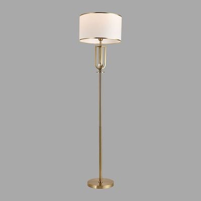 Hampton Metal+Shade Floor Lamp 40*H165 E27 Gold Fl1046