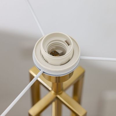 Hampton Floor Lamp - Gold/White - With 2-Year Warranty