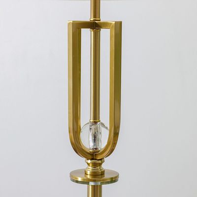 Hampton Floor Lamp - Gold/White - With 2-Year Warranty