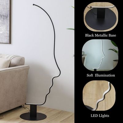 Hampton Metal+ Silicone LED Floor Lamp - 40xH170 - Black - With 2-Year Warranty