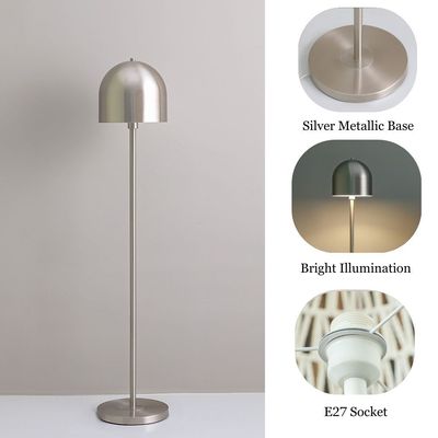 Hampton Metal Floor Lamp - Silver - 25x25x153 cm 