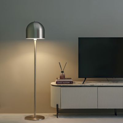 Hampton Metal Floor Lamp - Silver - 25x25x153 cm - With 2-Year Warranty