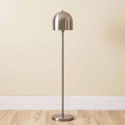 Hampton Metal Floor Lamp - Silver - 25x25x153 cm - With 2-Year Warranty