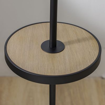 Hampton Metal+Fabric Floor Lamp - Black  - 30x30x158 cm