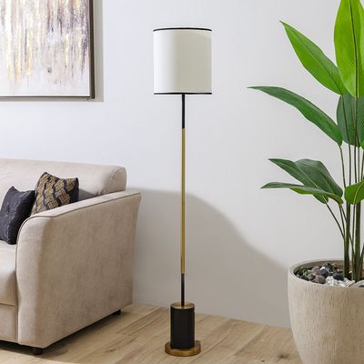 Hampton Metal+Fabric Floor Lamp 30X30X158 E27 Black Mlm-213270Gl