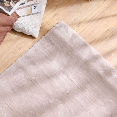 Plain Plush Solid Soft Fur Rugs 80X150 Cream