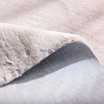 Plain Plush Solid Soft Fur Rugs 80X150 Cream