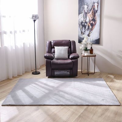 Plain Plush Solid Soft Fur Rugs 200x300 Light Grey