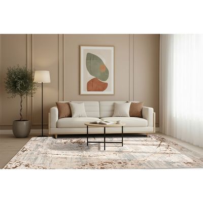 Harmony Modern Distressed Rugs 240X340 Blue Beige