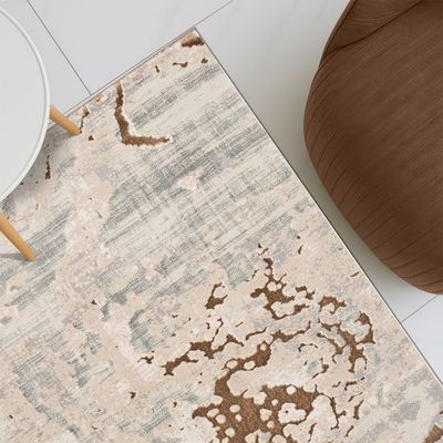 Harmony Modern Distressed Rugs 240X340 Blue Beige