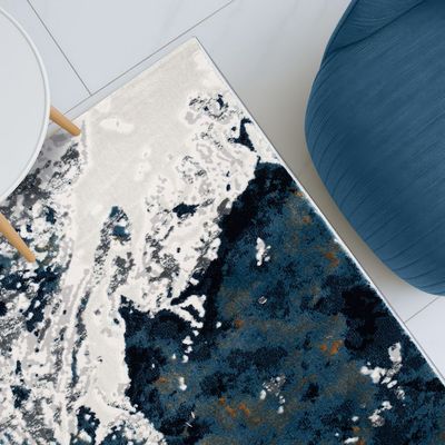 Harmony Modern Distressed Rugs 160X230 Blue