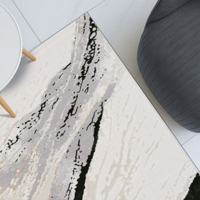 Harmony Modern  Abstracts Rugs 160X230 White Olv Green