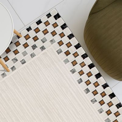 Galeria Lux A0025 Transcont Rugs C5003A_St9_88 160X230 D15-White Black Gld