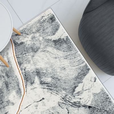 Galeria Lux Abstract Rug - White & Black - 200x300 cm