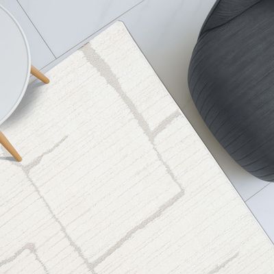 La Perle Modern Abstracts Rugs 160X230 White Rust