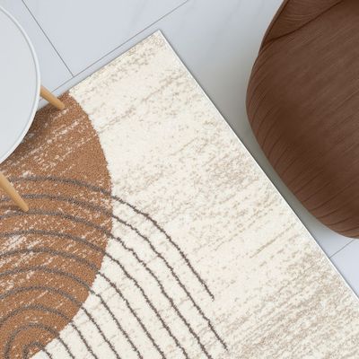 Percy Modern Abstracts Rugs 240X340 White Rust