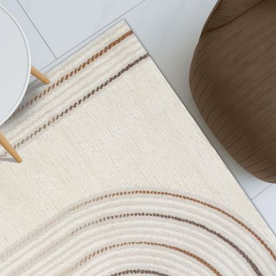 La Perle Modern Abstracts Rugs 240X340 White Rust