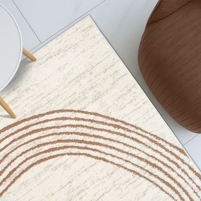 La Perle Modern Abstracts Rugs 160X230 White Rust