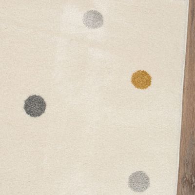 Dots Kids Rugs 150X150 White Multi